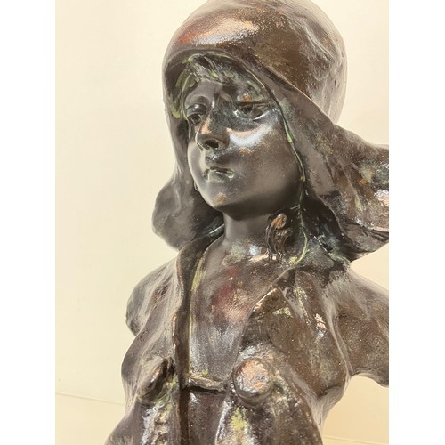 279 - Decorative Art Nouveau bust of a female, marked to the rear.

This lot is available for in-house shi... 