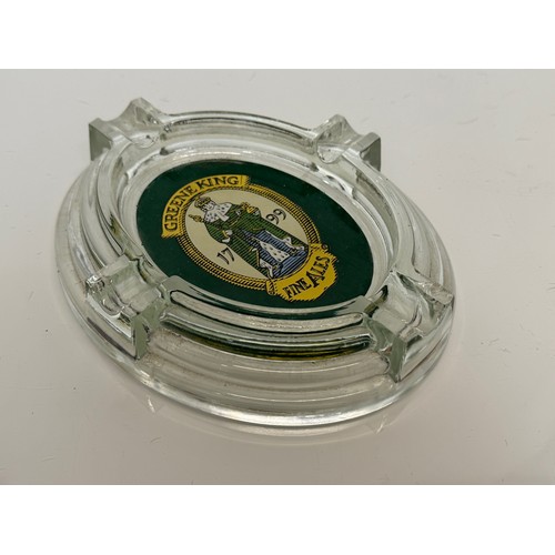 282 - Breweryana, advertising promotional items, A Green King Abbot Ales branded glass tray. 19 cm long.

... 