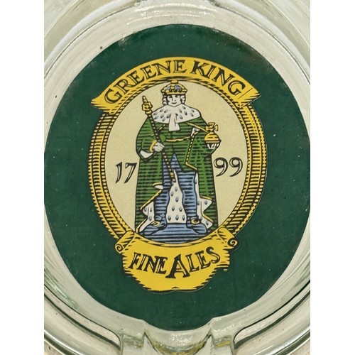 282 - Breweryana, advertising promotional items, A Green King Abbot Ales branded glass tray. 19 cm long.

... 