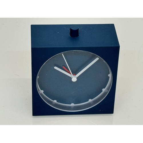 283 - Mid Century designer alarm clock, Ikea Bajk clock in  a strong blue colourway.

This lot is availabl... 