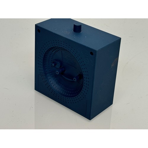 283 - Mid Century designer alarm clock, Ikea Bajk clock in  a strong blue colourway.

This lot is availabl... 