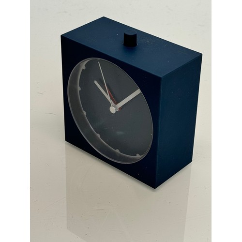 283 - Mid Century designer alarm clock, Ikea Bajk clock in  a strong blue colourway.

This lot is availabl... 