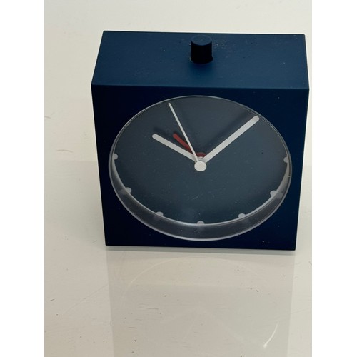 283 - Mid Century designer alarm clock, Ikea Bajk clock in  a strong blue colourway.

This lot is availabl... 