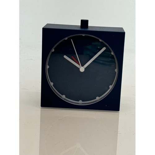 283 - Mid Century designer alarm clock, Ikea Bajk clock in  a strong blue colourway.

This lot is availabl... 