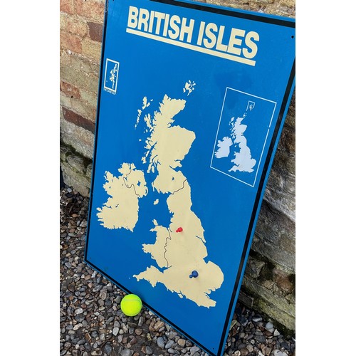 287 - Magnetic signage, a map of the British Isles. 90 cm x 60 cm.

This lot is available for in-house shi... 