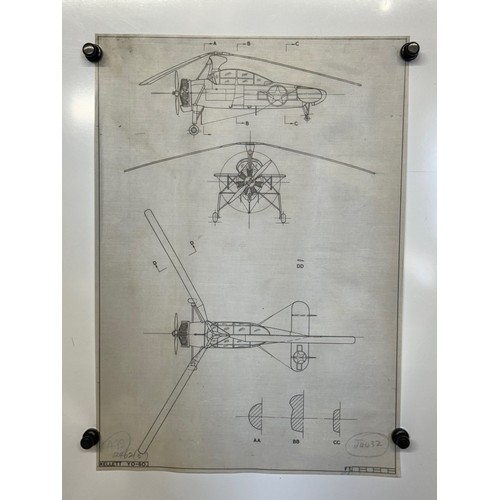 460 - A collection of printed plan drawings of WWII era aircraft on linen from a variety of countries, a K... 