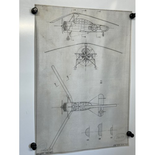 460 - A collection of printed plan drawings of WWII era aircraft on linen from a variety of countries, a K... 