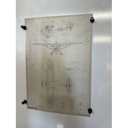 461 - A collection of printed plan drawings of WWII era aircraft on linen from a variety of countries, a M... 