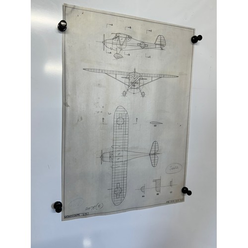 461 - A collection of printed plan drawings of WWII era aircraft on linen from a variety of countries, a M... 