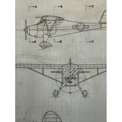 461 - A collection of printed plan drawings of WWII era aircraft on linen from a variety of countries, a M... 