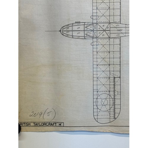 467 - A collection of printed plan drawings of WWII era aircraft on linen from a variety of countries, a B... 