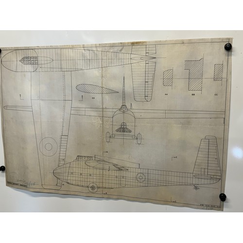 472 - A collection of printed plan drawings of WWII era aircraft on linen from a variety of countries, a G... 