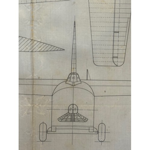 472 - A collection of printed plan drawings of WWII era aircraft on linen from a variety of countries, a G... 