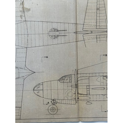 473 - A collection of printed plan drawings of WWII era aircraft on linen from a variety of countries, a M... 