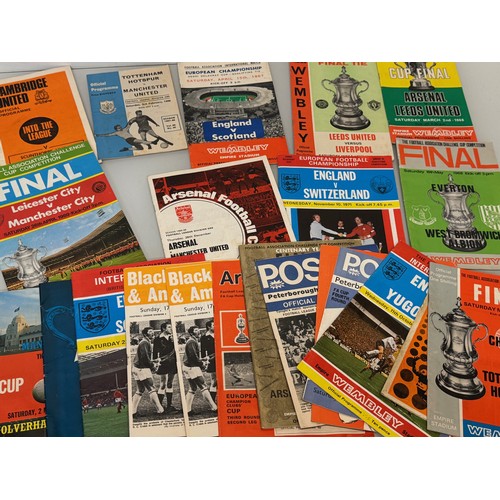 35 - Football programmes 1960’s - 70’s Man United, Liverpool, England Spurs etc. 22 in all.

This lot is ... 