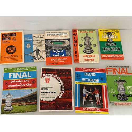 35 - Football programmes 1960’s - 70’s Man United, Liverpool, England Spurs etc. 22 in all.

This lot is ... 