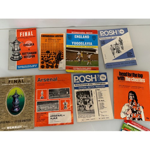 35 - Football programmes 1960’s - 70’s Man United, Liverpool, England Spurs etc. 22 in all.

This lot is ... 