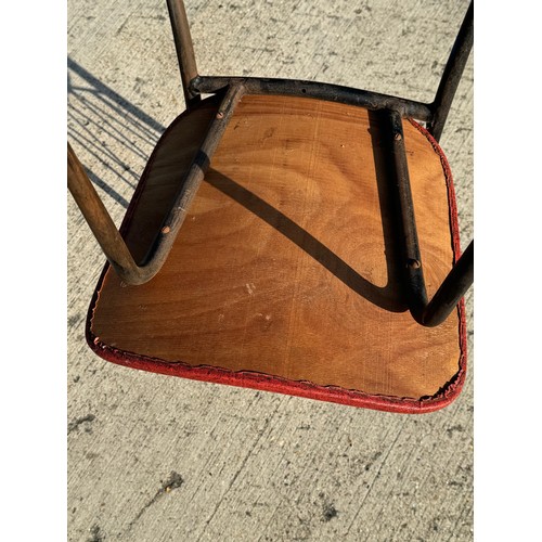 68 - Mid Century designer furniture, steel framed chair with upholstered seat.

This lot is collection on... 