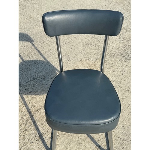 69 - Mid Century industrial furniture, a pair of upholstered chair with chrome plated frames.

This lot i... 