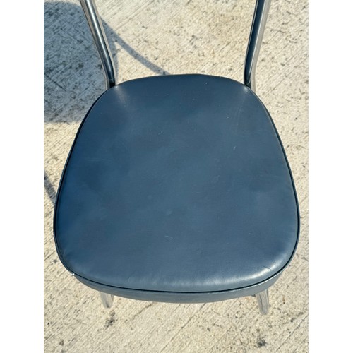 69 - Mid Century industrial furniture, a pair of upholstered chair with chrome plated frames.

This lot i... 