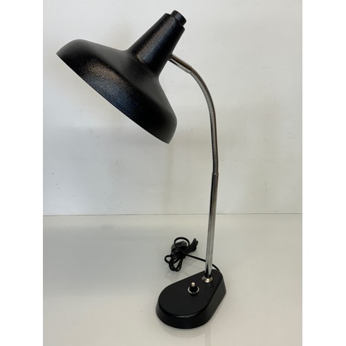 75 - Adjustable mid century lighting, a nicely proportioned desk lamp. 20 cm dia shade.

This lot is avai... 