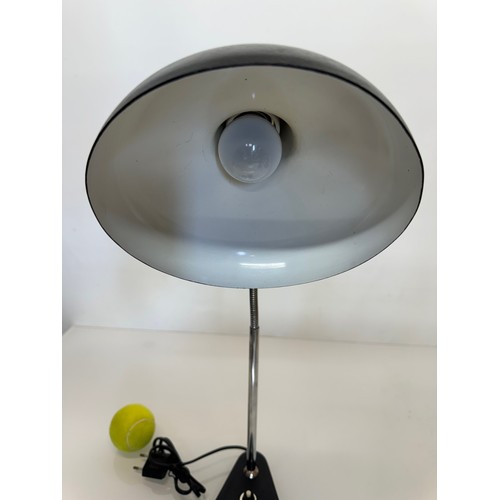 75 - Adjustable mid century lighting, a nicely proportioned desk lamp. 20 cm dia shade.

This lot is avai... 