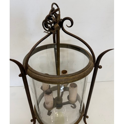 84 - Early C20th century hall light, 22 cm diametwer x 44 cm tall.

This lot is available for in-house sh... 