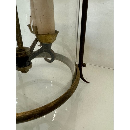 84 - Early C20th century hall light, 22 cm diametwer x 44 cm tall.

This lot is available for in-house sh... 