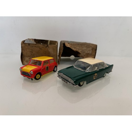 93 - Scalectrix cars and Model petrol engine, a Mini and a Ford Zephyr models toy, and an ED Diesel 2.46c... 