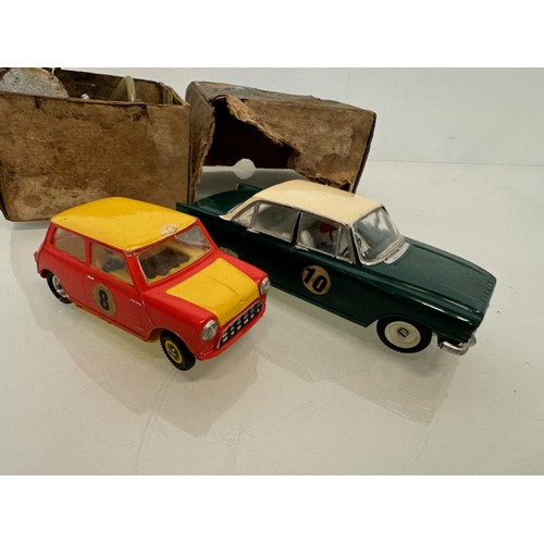 93 - Scalectrix cars and Model petrol engine, a Mini and a Ford Zephyr models toy, and an ED Diesel 2.46c... 