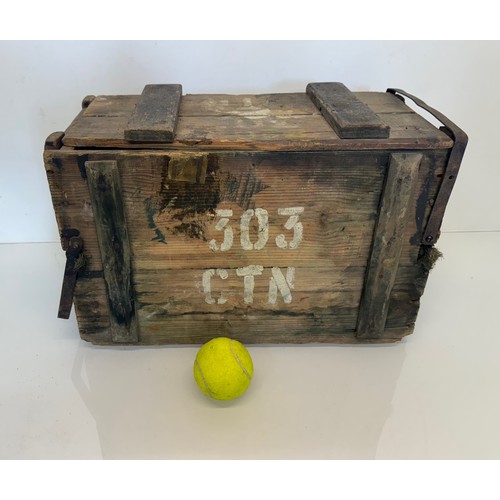 98 - Two military wooden Ammunition / instrument crates targets cases and clips etc.

This lot is availab... 