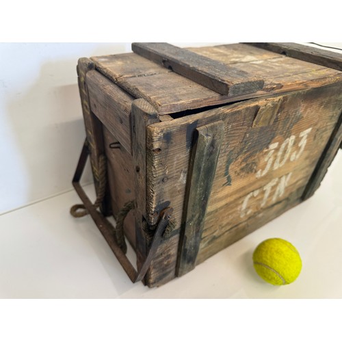 98 - Two military wooden Ammunition / instrument crates targets cases and clips etc.

This lot is availab... 