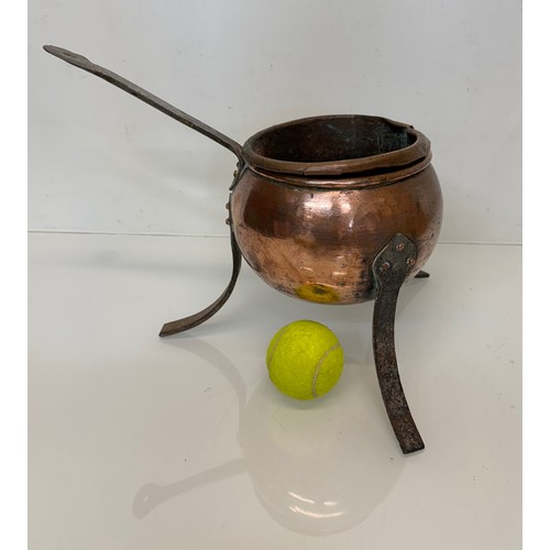 244 - Copper glue pot with integral stand , make a great planter.

This lot is available for in-house ship... 