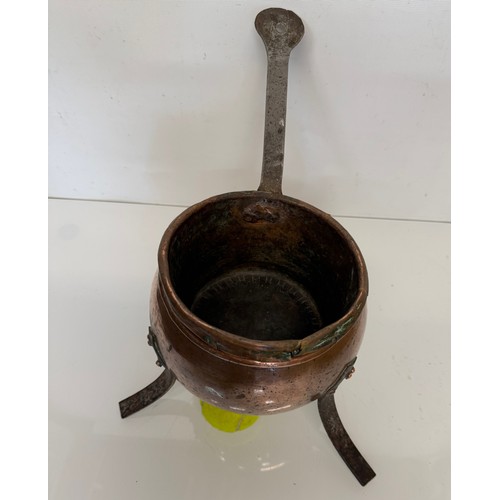 244 - Copper glue pot with integral stand , make a great planter.

This lot is available for in-house ship... 