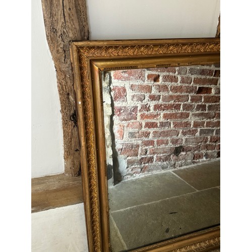 246 - Gilt framed wall mirror of large proportions, some nice aging marks to the silvering as shown, this ... 