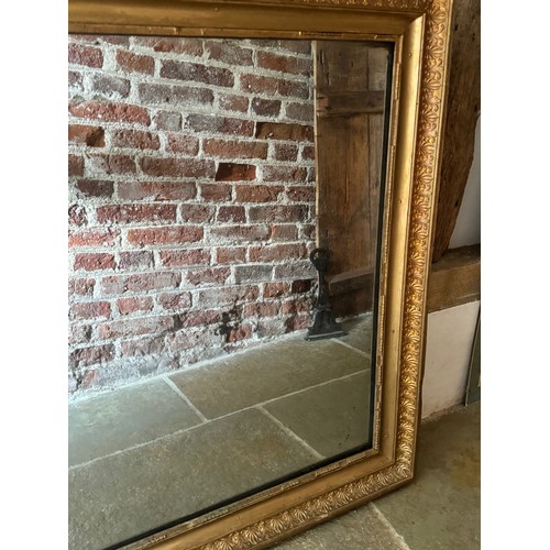 246 - Gilt framed wall mirror of large proportions, some nice aging marks to the silvering as shown, this ... 