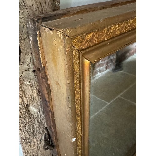 246 - Gilt framed wall mirror of large proportions, some nice aging marks to the silvering as shown, this ... 