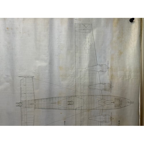 410 - Military aircraft plans for US PBSY-5 Coronado. 120cm x 80cm. Part of a large collection of printed ... 