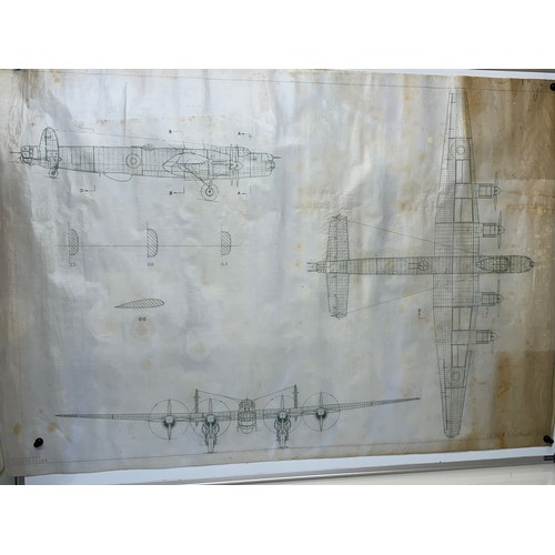 415 - Military aircraft plans for RAF Avro Lincoln B MkII. 120cm x 80cm. Part of a large collection of pri... 