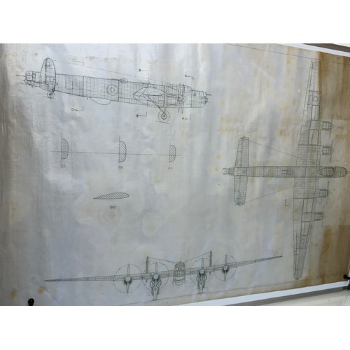 415 - Military aircraft plans for RAF Avro Lincoln B MkII. 120cm x 80cm. Part of a large collection of pri... 