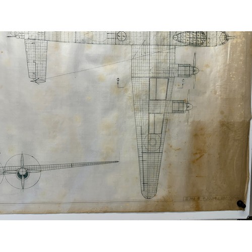 415 - Military aircraft plans for RAF Avro Lincoln B MkII. 120cm x 80cm. Part of a large collection of pri... 