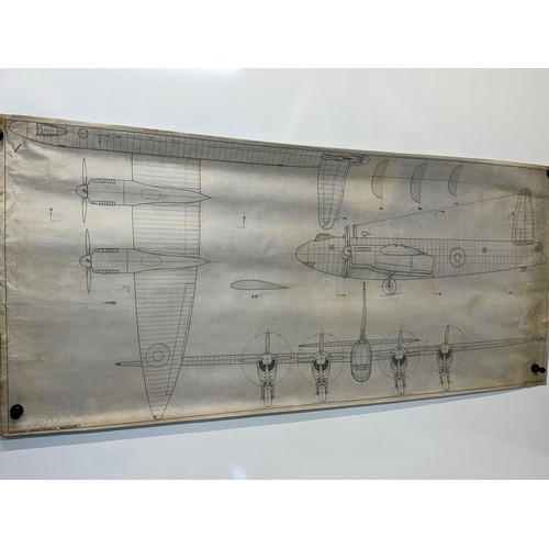 420 - Military aircraft two plans for RAF Vickers Armstrongs Windsor. 90cm x 40cm. Part of a large collect... 