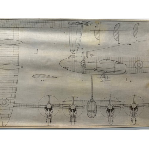 420 - Military aircraft two plans for RAF Vickers Armstrongs Windsor. 90cm x 40cm. Part of a large collect... 