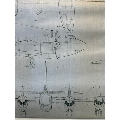 420 - Military aircraft two plans for RAF Vickers Armstrongs Windsor. 90cm x 40cm. Part of a large collect... 