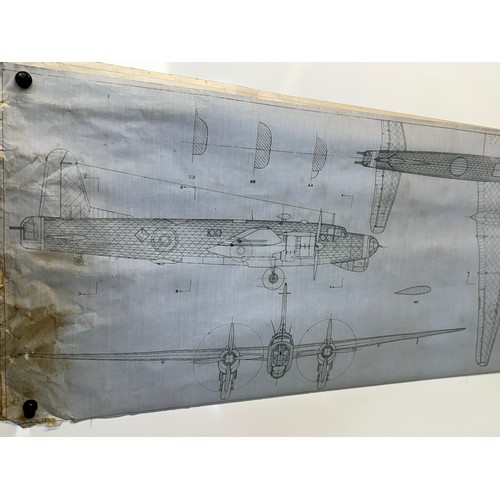 435 - Military aircraft two plans for RAF Vickers Armstrongs Warwick ASR V. 90cm x 40cm. Part of a large c... 