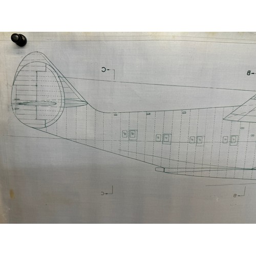 422 - Military aircraft plans for US Boeing C 98. 90cm x 40cm. Part of a large collection of printed plan ... 