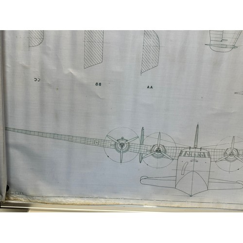 422 - Military aircraft plans for US Boeing C 98. 90cm x 40cm. Part of a large collection of printed plan ... 