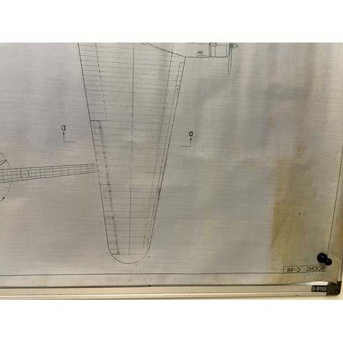 422 - Military aircraft plans for US Boeing C 98. 90cm x 40cm. Part of a large collection of printed plan ... 