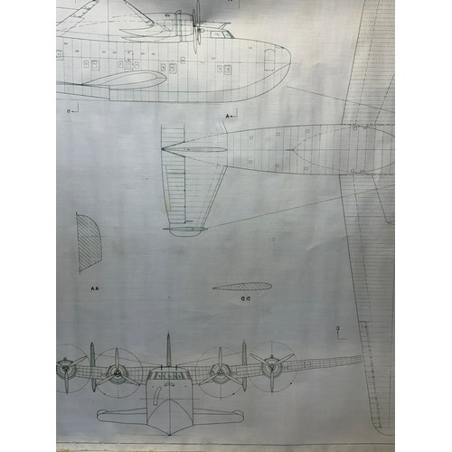 422 - Military aircraft plans for US Boeing C 98. 90cm x 40cm. Part of a large collection of printed plan ... 