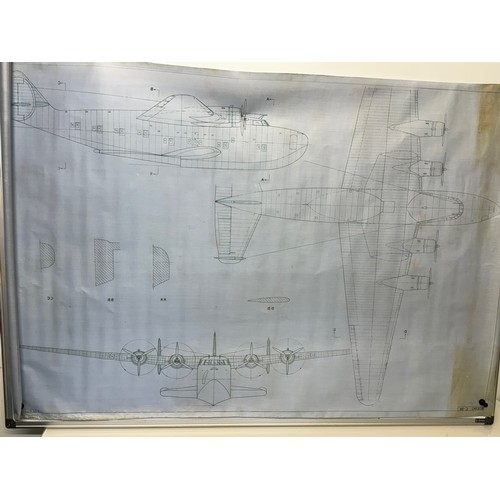 422 - Military aircraft plans for US Boeing C 98. 90cm x 40cm. Part of a large collection of printed plan ... 